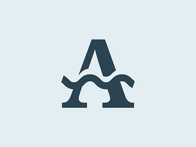Wavy A a logo wave wavy