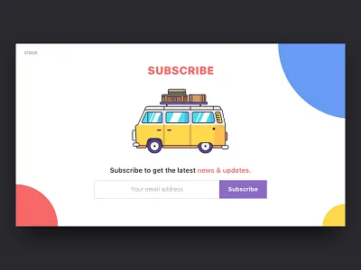 Subscribe UI dailyui illustration newsletter subscribe ui ui update ux web landing