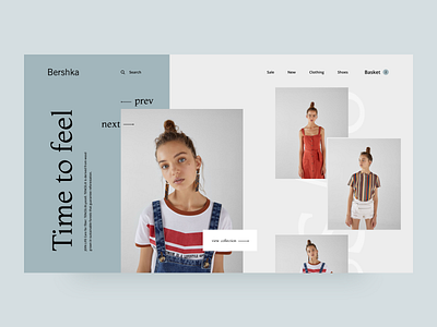 Bershka Fashion Online Shop bershka concept fashion models shopper ui ux