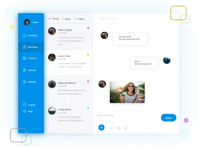 Web Chat Communication chat ui ux website