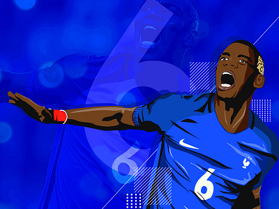 Pogba art illustration vector