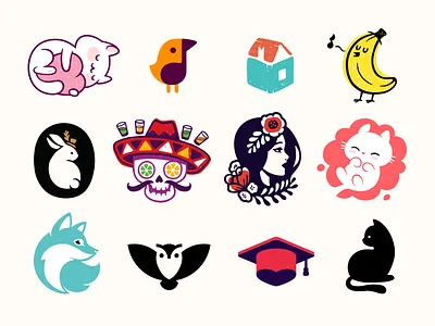 Logo Marks animal beauty bird character logo logotype mark mascot sale shop symbols