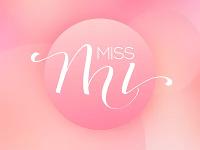 MissMi logotype custom type girls identity lettering logo logotype pink procreate sketch sweetie vector womens accessories