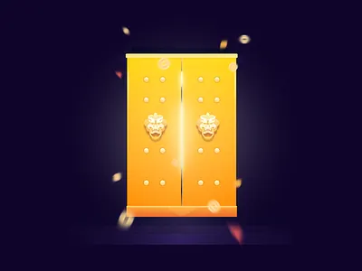 Treasure illustration safe treasure ui vault