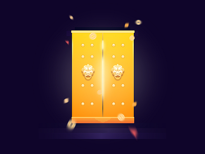 Treasure illustration safe treasure ui vault