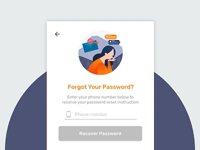 Forgot Password Illustration 2d design exploration interface screen. ui