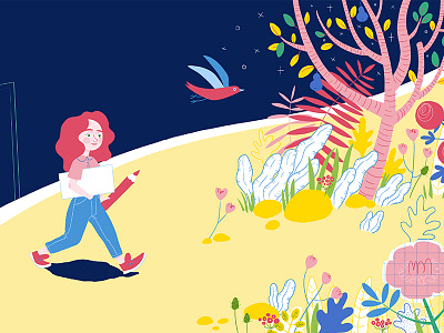 New beginnings ambition digital illustration dreams floral floral illustration flowers forest future garden hope illustration