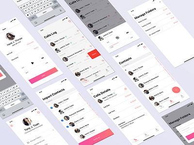 Call App . design flat ios mobile ui uxui