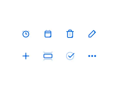 Icons — Tasker app blue checklist icon set icons ios liquid list remidner side project task todo