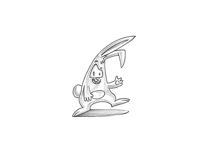 Bunny Cartoon Sketch cartoon sketch character sketch draw hand concept pencil sketch sketch sketch design sketching