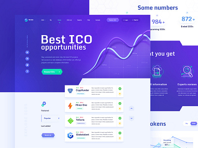 TRICO - ICO Aggregator, Website blockchain crypto cryptocurrency ico website