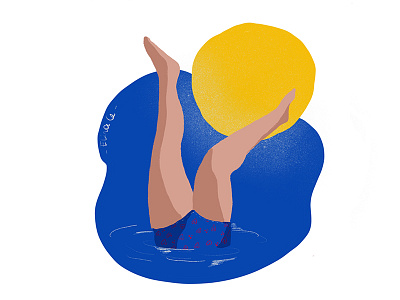 Summer beach blue illustration summer sun