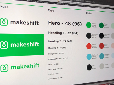 Makeshift brand guidelines WIP brand design green guidelines icon lockup logo make makeshift shift style guide