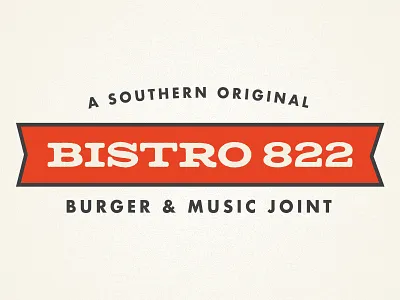 Bistro 822 Logo branding burger logo restaurant vintage