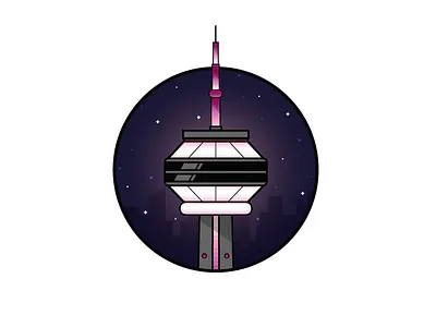 CN Tower building canada cn icon illustration landmark sticker structure toronto tower