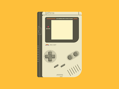 Macboy apple colors design game gameboy illustration mac macintosh nintendo vector vintage