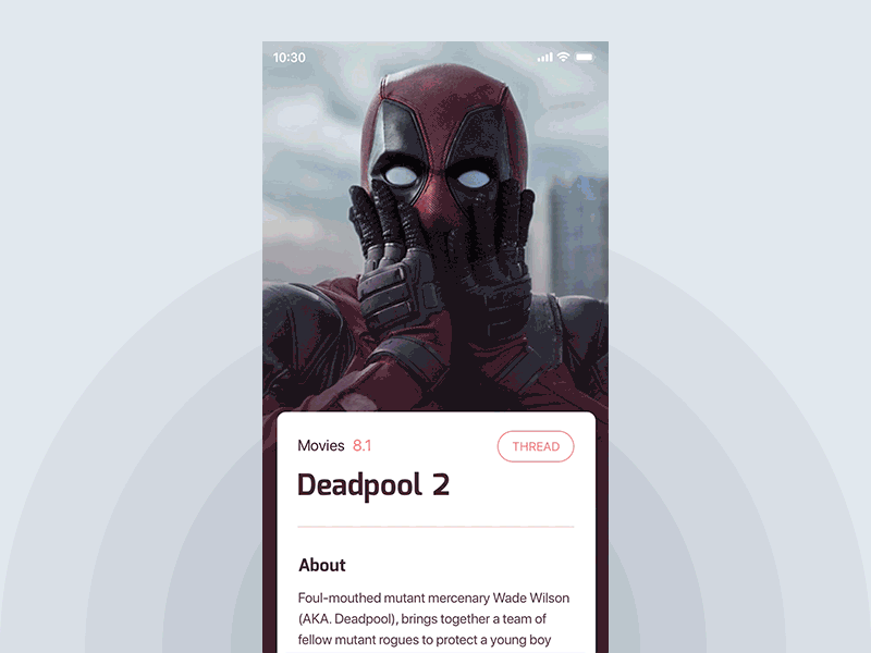 Article animations animation app article deadpool history ios issue mobile movies principle principle app ui ux