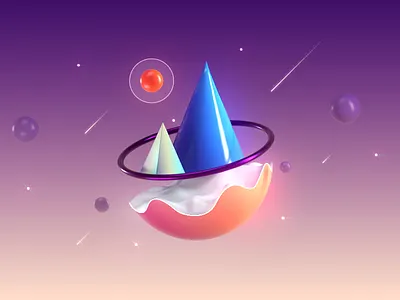PLANET MOTION 2d 3d after effects animation geometry graphics loop motion octane