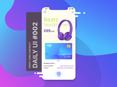 Daily UI challenge #002 --> Credit Card Checkout app card credit dailyui interface iphone payment ui ux visual