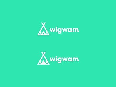 Wigwam branding identity logo simple tipi wigwam