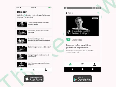 Thinkerview App android app free interview ios open source screenshot video player youtube