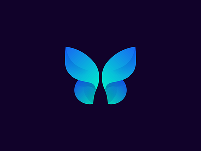 Butterfly Mark blue butterfly design icon icon design logo logo design