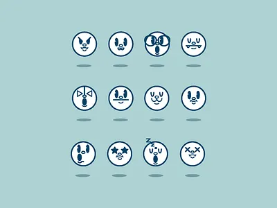 Retro Emojis cartoon character drawing emoji emoticon flat icon illustration line set vector