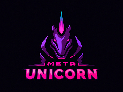 Meta unicorn 🦄 android color design dlanid futuristic horse identity logo mascot robot unicorn