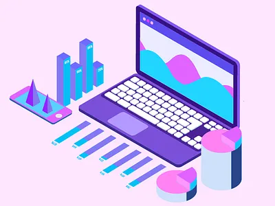 Data Analytics analytics business data data analytics finance graph illustration infograpich isometric report seo