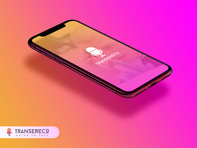 Voice records to text translator app app design gradient iphonx records ui ux voice
