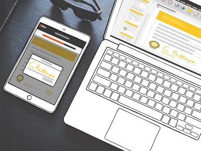 Digital Signatures Interface digital illustration interface laptop macbook photography tablet user interface vector