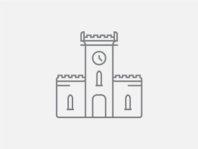 Clock Tower Icon branding building castle clocktower icon icon design square tower