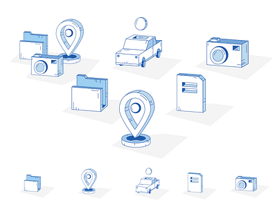 Icons set art colors flatdesign icon icons illustration now83 outline ui vector