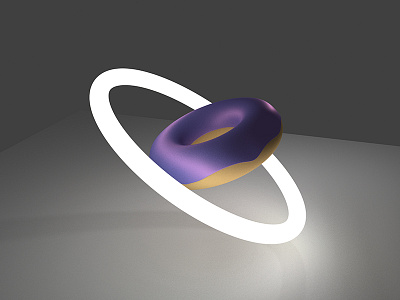 Donut 3d blender donut light metal noise