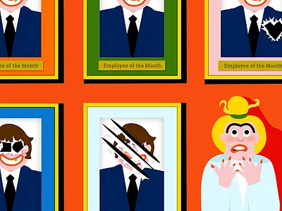 Jealous Coworker 2d character color creative digital doodle editorial fun graphic design illustration illustrator vector