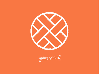 Yarn Social Branding branding hand lettering handlettering illustration logo monoline yarn yarn ball