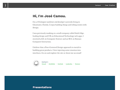 Portfolio Redesign #2,389 personal site portfolio web