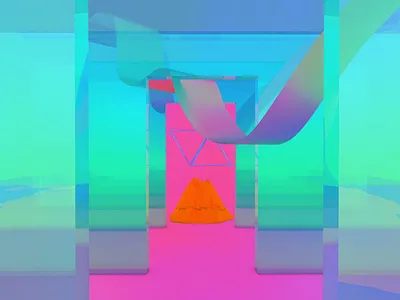 Day 21 - Walking through a hall of light and reflections 3d 3dartist art artist c4d design everyday light reflections render visuals