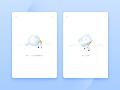 Empty state illustration 404 blank blue default empty error illustration page