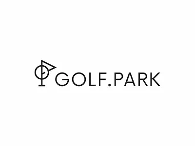 Golf Park full golf icon logo minimal modern park simple tree