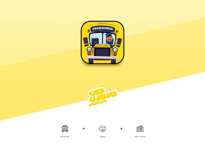 KnowSchool - University Student's Navigation App Logo bus icon logo creative logo ios app icon knowschool mobile app mobile app icons negative space logo syedshahab logo university students navigate