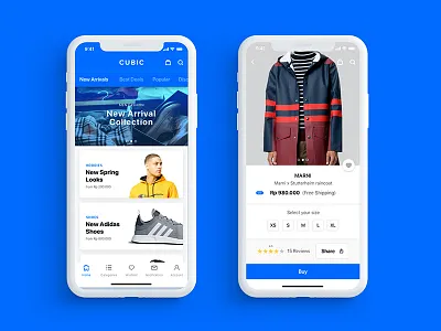 Cubic - E-Commerce Application fashion interaction uidesign ui ux uxdesign app design ecommerce