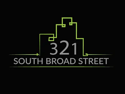 321 SOUTH BROAD STREET LOGO brand building business company consulting home house mortgage multifamily real state logo residence urban