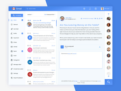 Gmail creative design email gmail latest ui ux