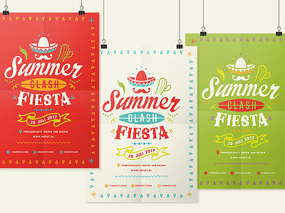 Summerclash Fiesta Poster design event festival fiesta logo mexican poster