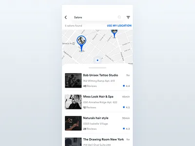 Map and list view colors connection friends home internet list map promo red share wifi