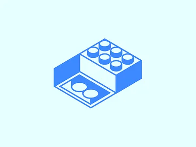 Impossiblego 3d axonometric detail game icon impossible lego line logo mark object