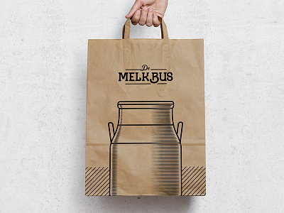 De Melkbus Paper Bag bag design food identity logo milk paper