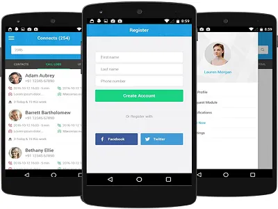 Fuzzydial android app development caller app caller id app mobile app development