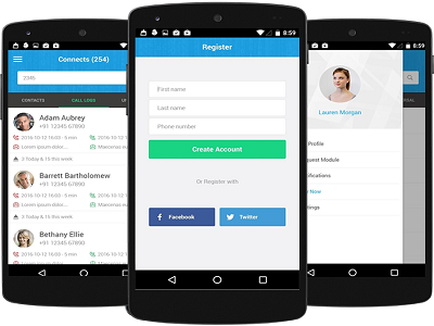 Fuzzydial android app development caller app caller id app mobile app development